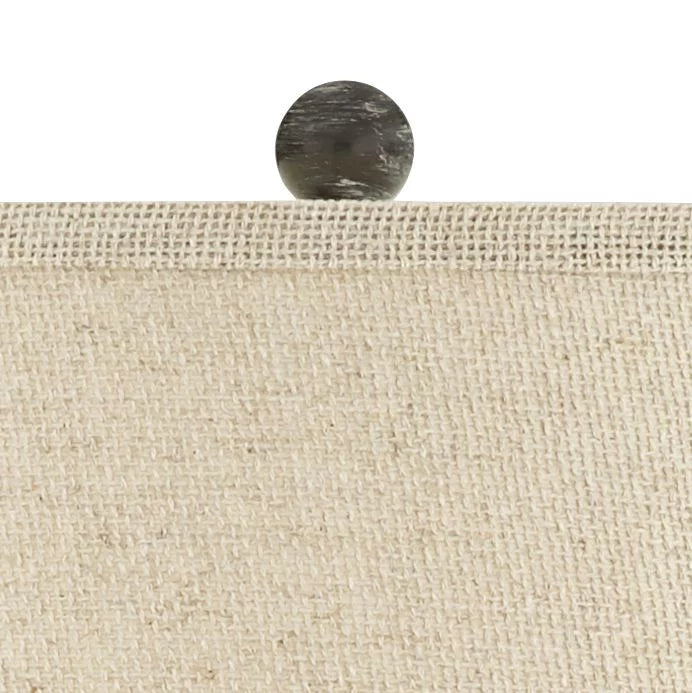 Rustic Table Lamp 32" Tall Earth Tone Linen Drum Shade T111856
