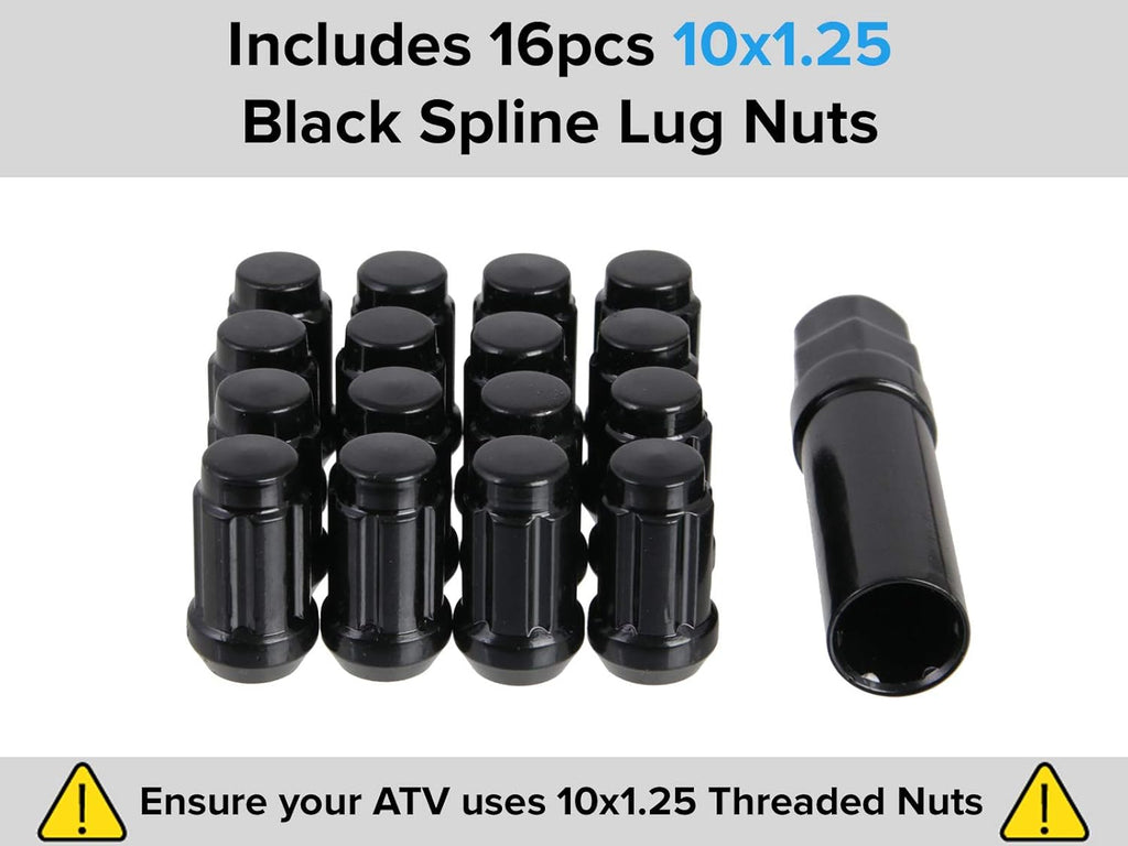 14x7 Black ATV Wheels Set of 4 W31186
