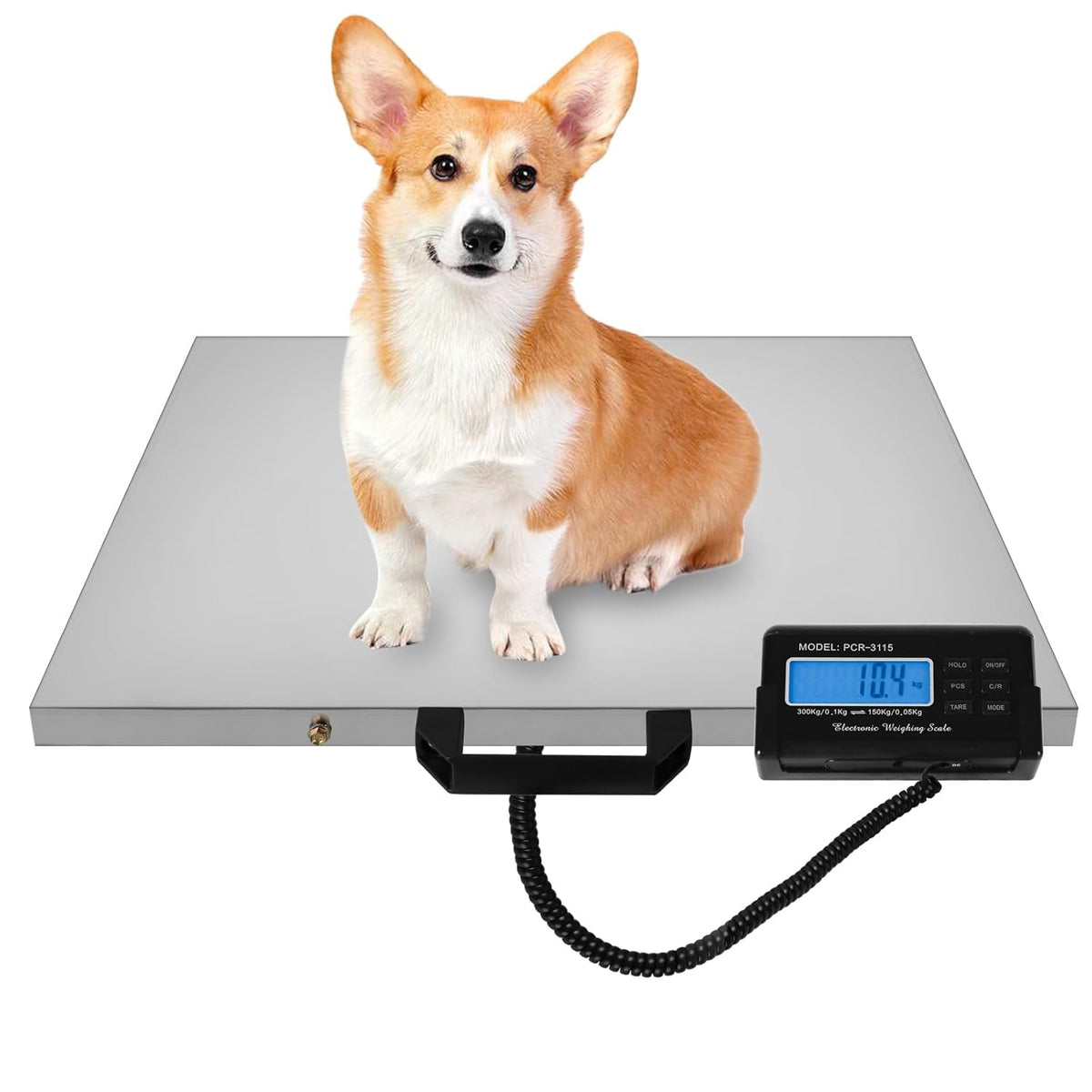 660Lbs x 0.2Lbs 21'' x 17'' Stainless Steel Platform Animal Scale R100938