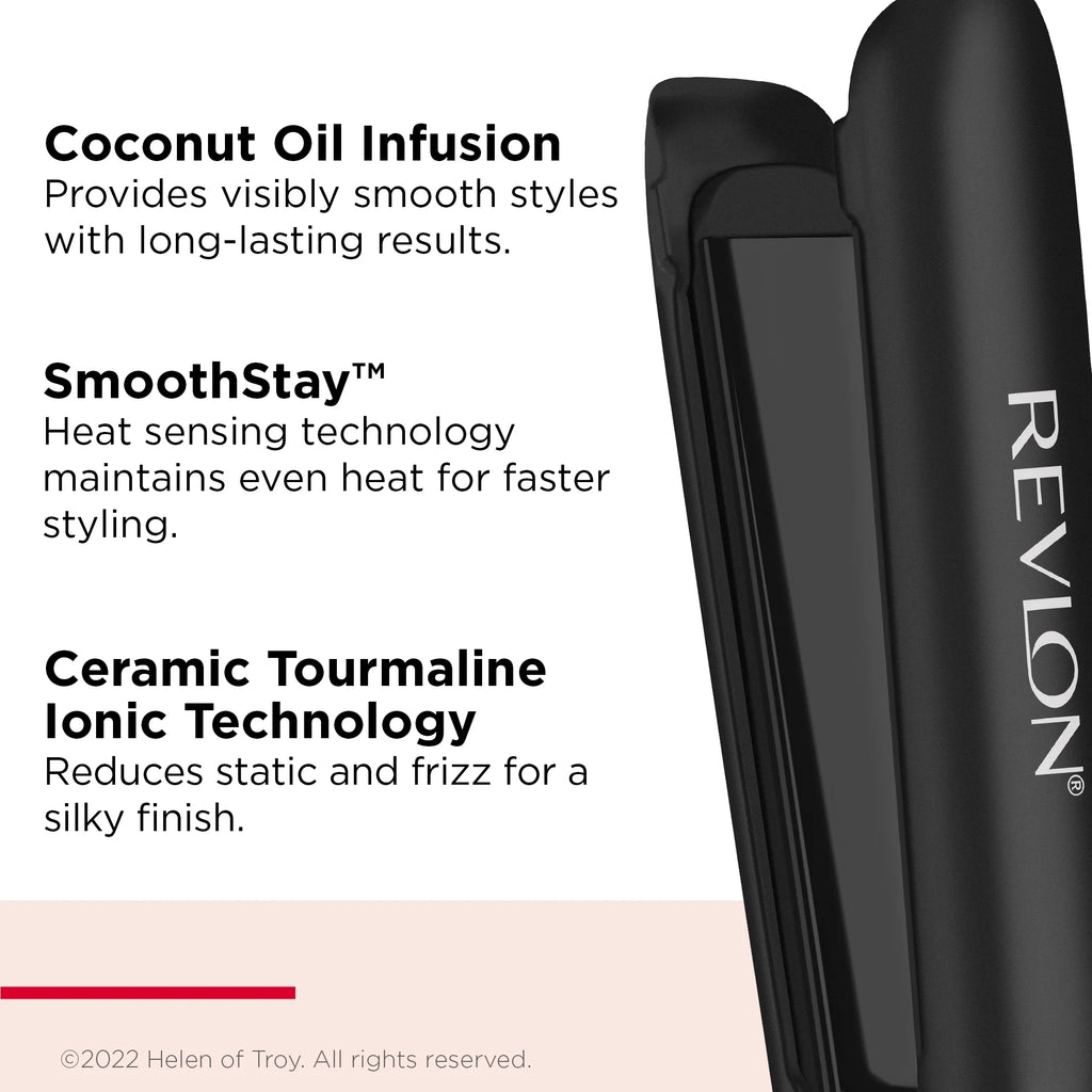 Black 1" Ceramic Flat Iron F65586