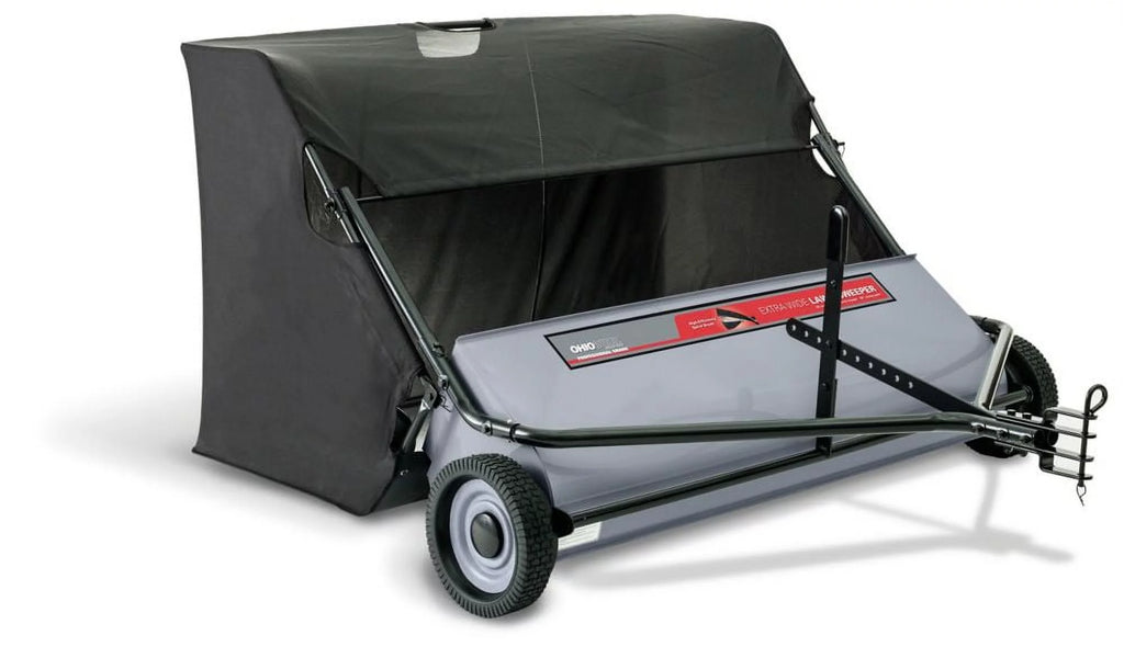 50 inch 26 cu. ft. Tow Pull Behind Leaf Yard Lawn Sweeper R86924
