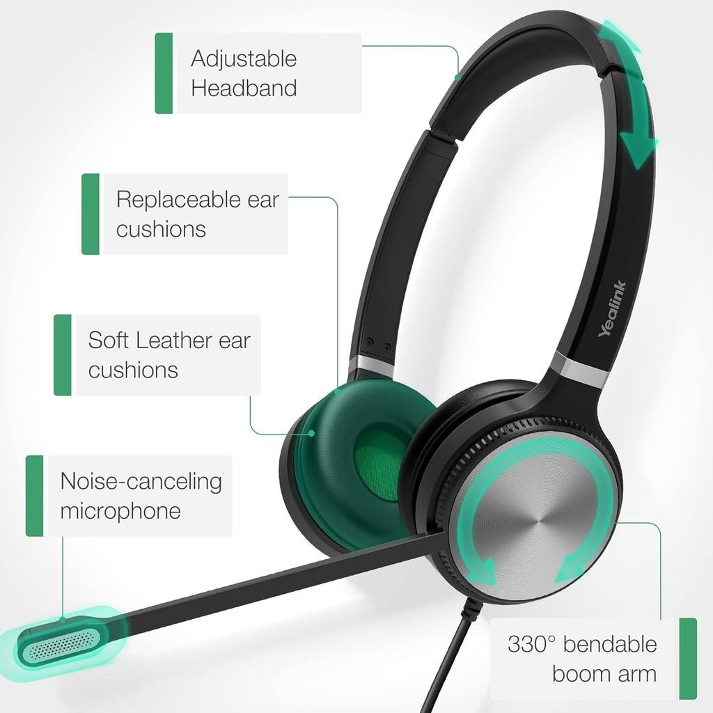 UH36-DUAL Noise Cancelling USB Wired Headset with Mic J209522