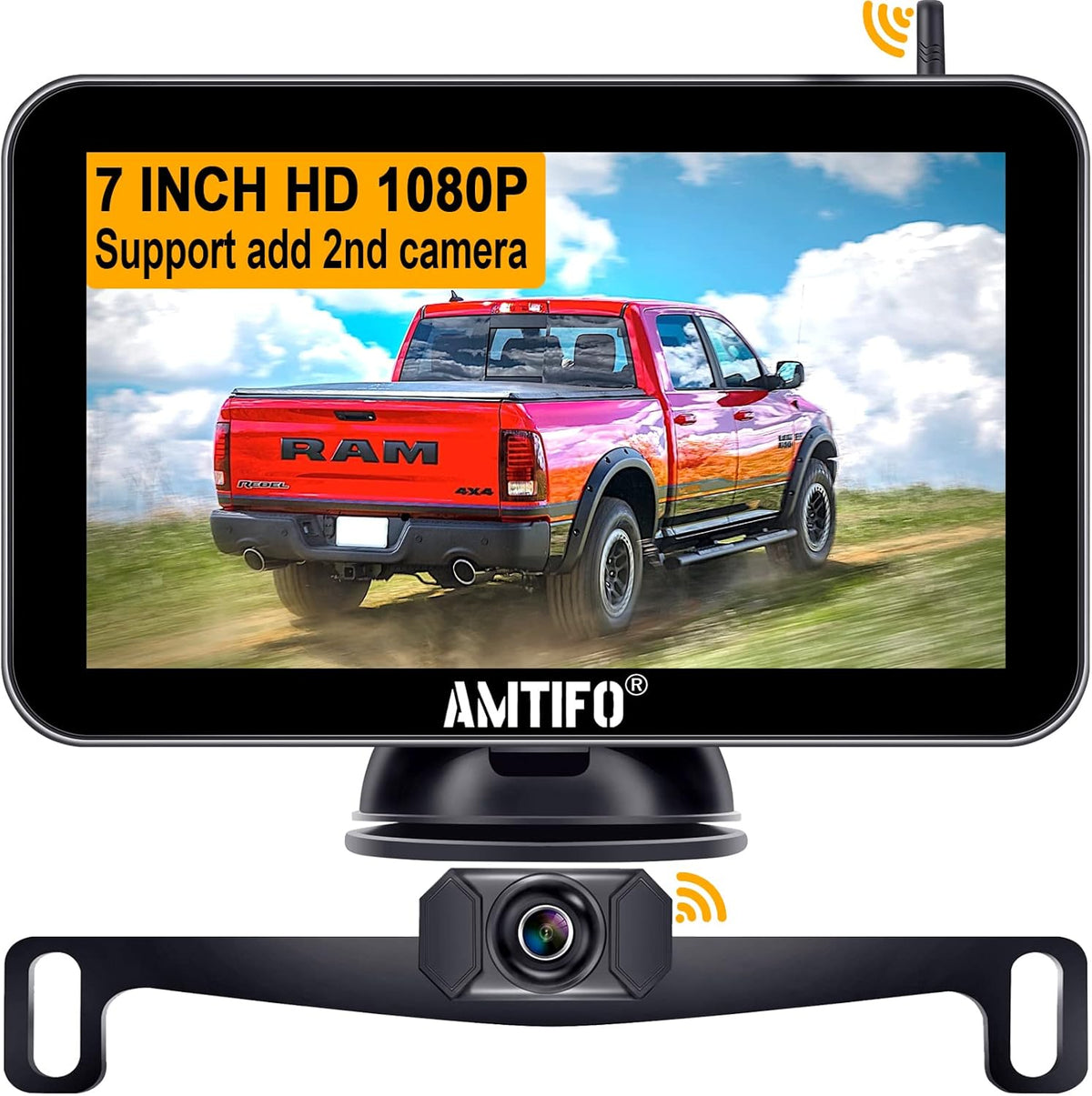 Wireless Backup Camera Kit with 7 Inch Monitor W3841