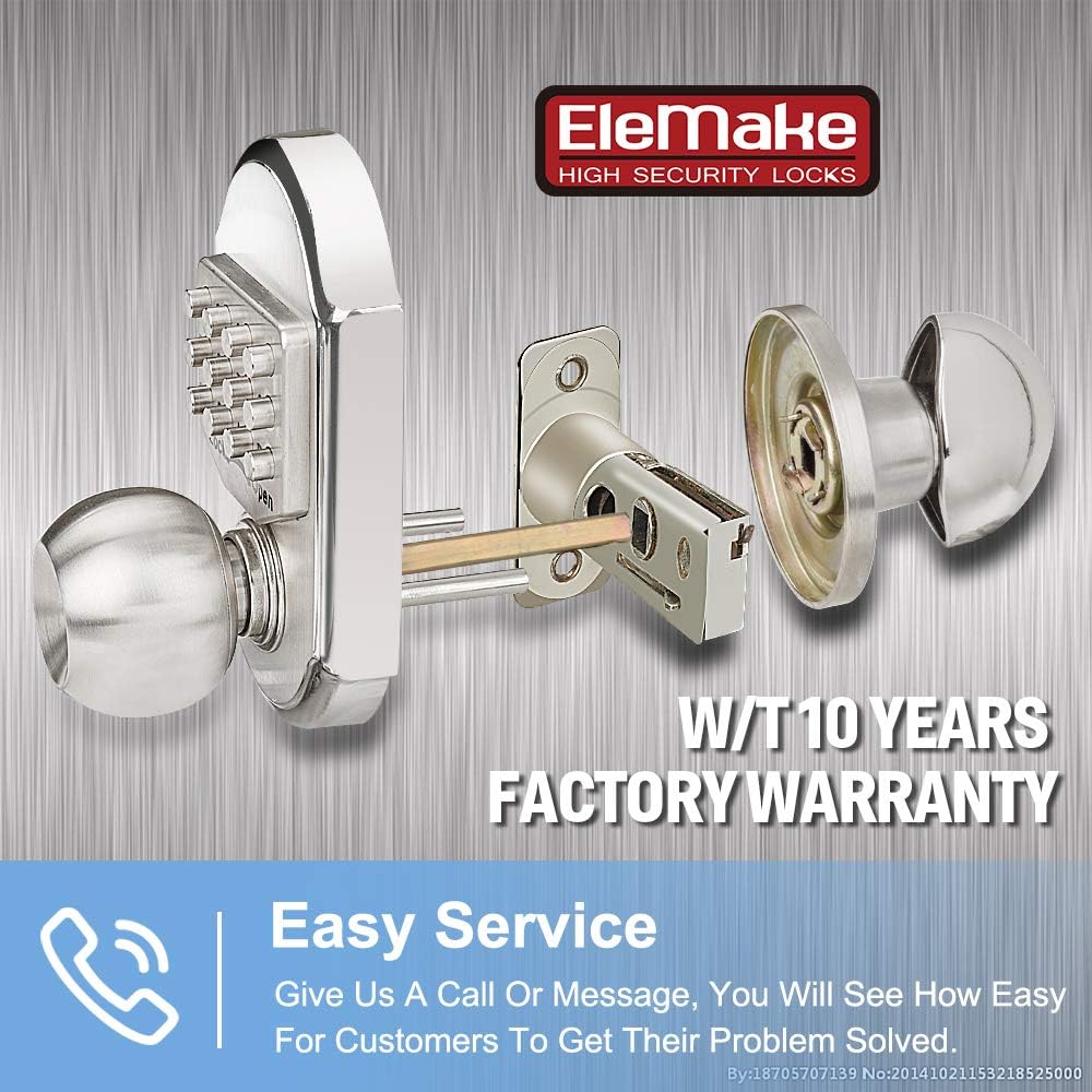 Mechanical Stainless Steel Digital Code Keypad Door Lock Deadbolt Y886