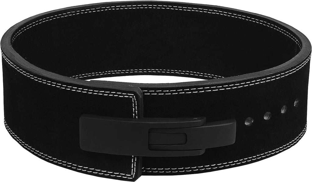 Genuine Leather 4-Inch-Wide Black Powerlifting Belt H48021