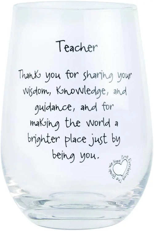 16 ounce Glass Stemless Wine Glass F34929