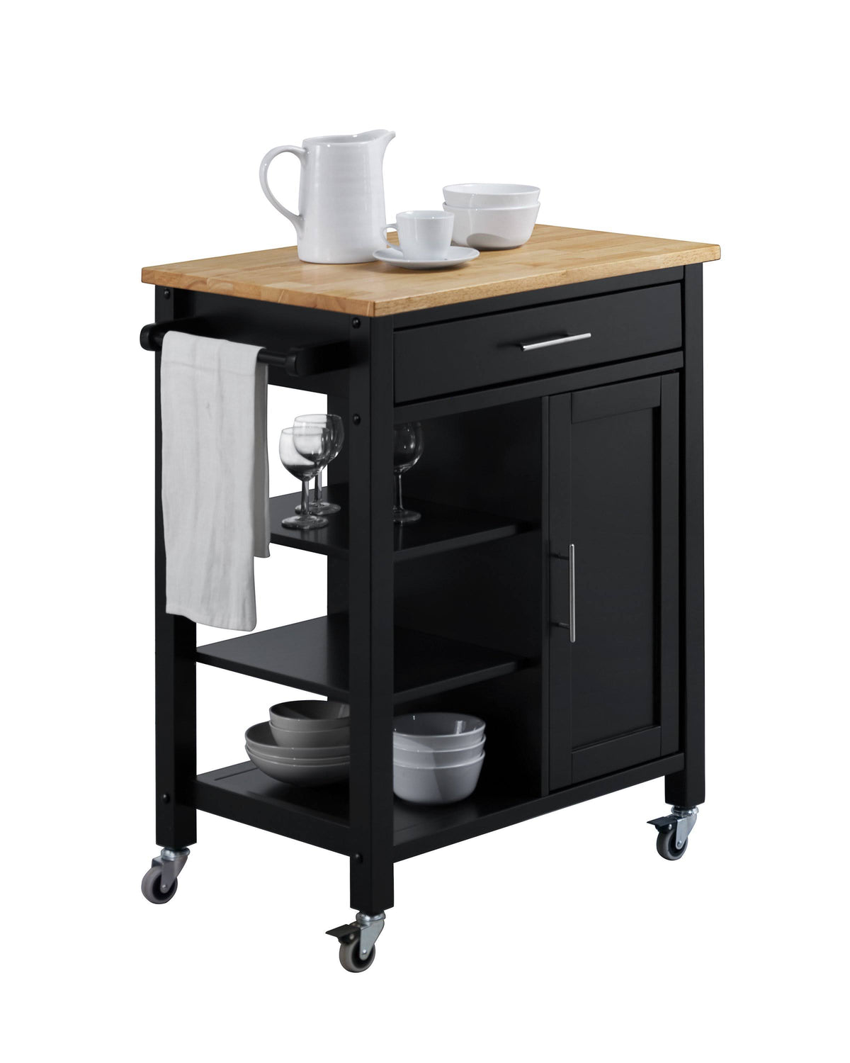Black Kitchen Cart P1227