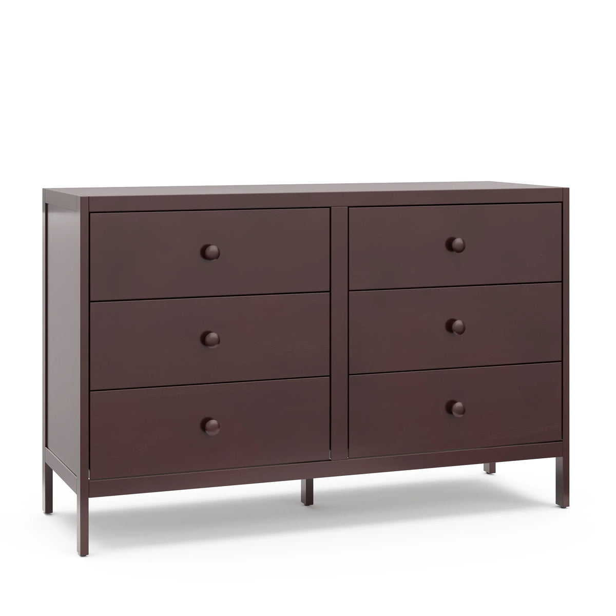 White 6 Drawer Double Dresser Q9085