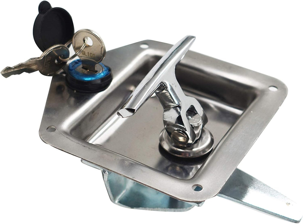 4 x Trailer Door Latch with Gasket T-Handle Latch with Keys 304 Stainless Steel Pack of 2 W9653
