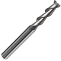 5/8x22 Carbide End Mill, 2 Flute, 45° Helix, Plain Cylindrical Shank, Uncoated, 2-1/4x22 LOC G34974