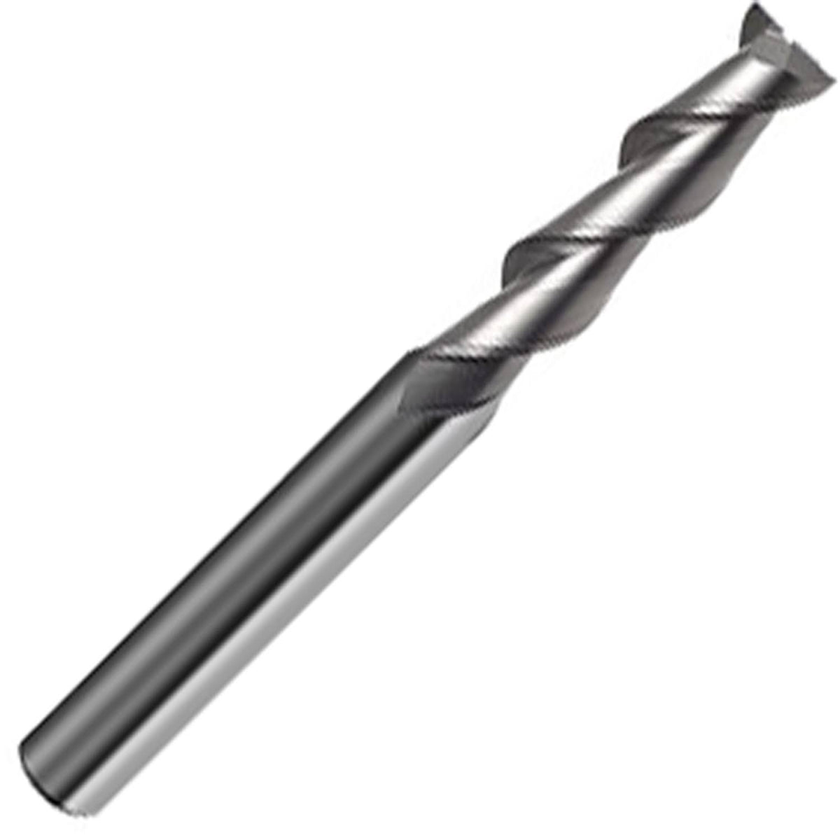 5/8x22 Carbide End Mill, 2 Flute, 45° Helix, Plain Cylindrical Shank, Uncoated, 2-1/4x22 LOC G34974
