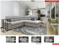 Grey Fabric Sectional with Bed & Storage Z664375