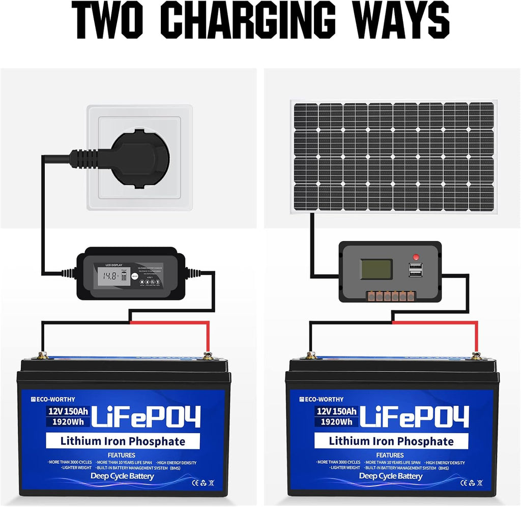 12V 150Ah Rechargeable LiFePO4 Deep Cycle Battery with BMS Y3934