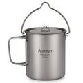 Titanium Cup 750ml Outdoor Portable Water Cup with Lid Handle D5539