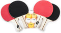 4 Player Ping Pong Set with 4 Table Tennis Rackets and 6 Balls V8442