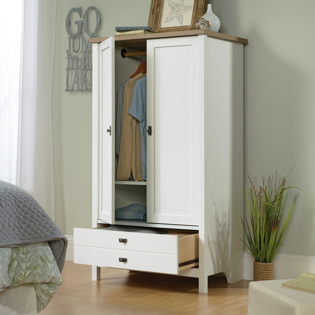Soft White Armoire V254599