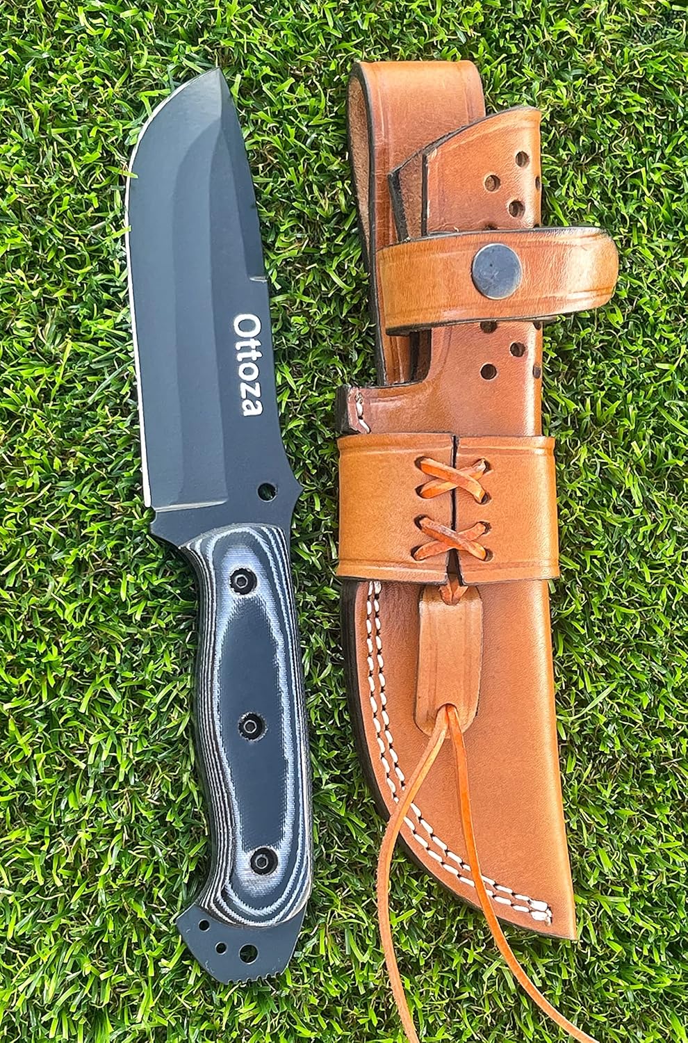 1095 Carbon Steel Bushcraft Knife with Sheath A878