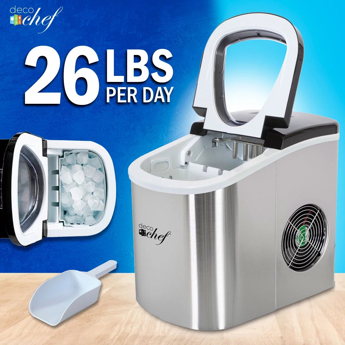 Stainless Steel Electric Top Load Ice Maker Y724955