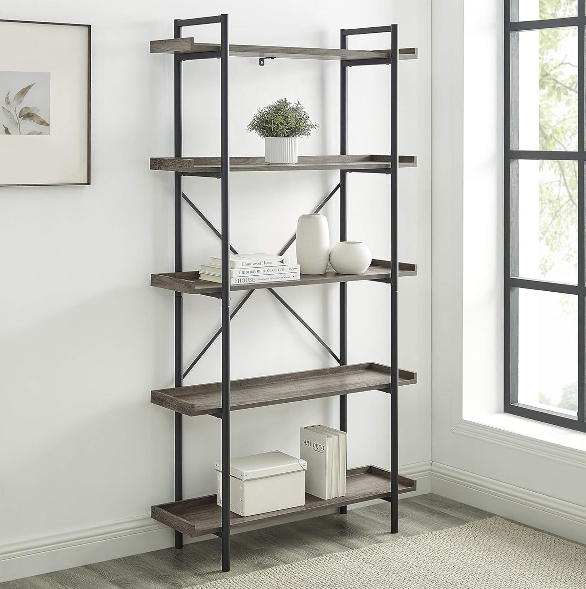 Dark Walnut Wood Storage Cabinet W89770
