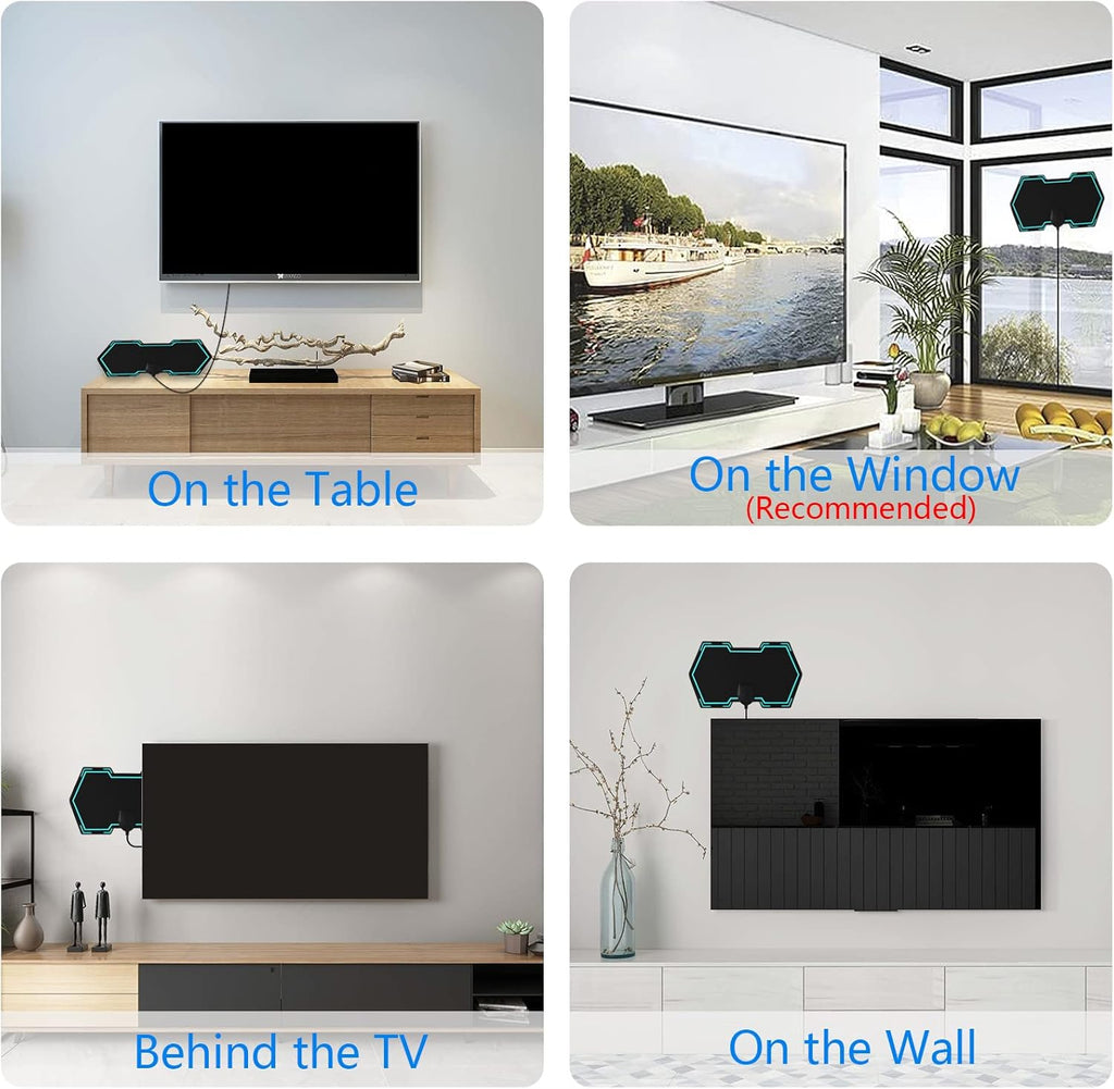 Indoor HD Digital TV Antenna 180+ Miles 4K 1080p Pack of 2 R253188
