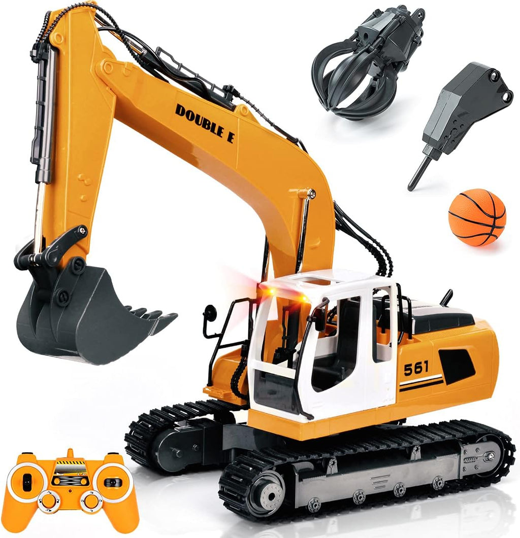 Remote Control Excavator Toy 17 Channel 3 in 1 RC Construction Vehicle with Working Lights U7255