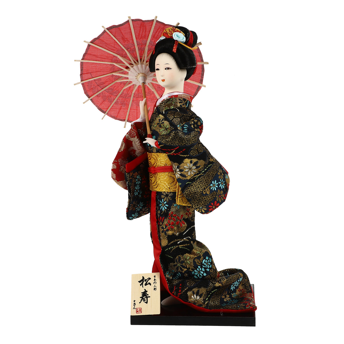 Japanese Kimono Figurine Asian Dolls Ornament Oriental Statue Collectible Figure Antique Vintage Sculpture V260