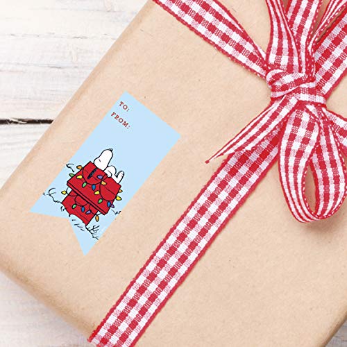 White Self-Adhesive Christmas Gift Labels C27967