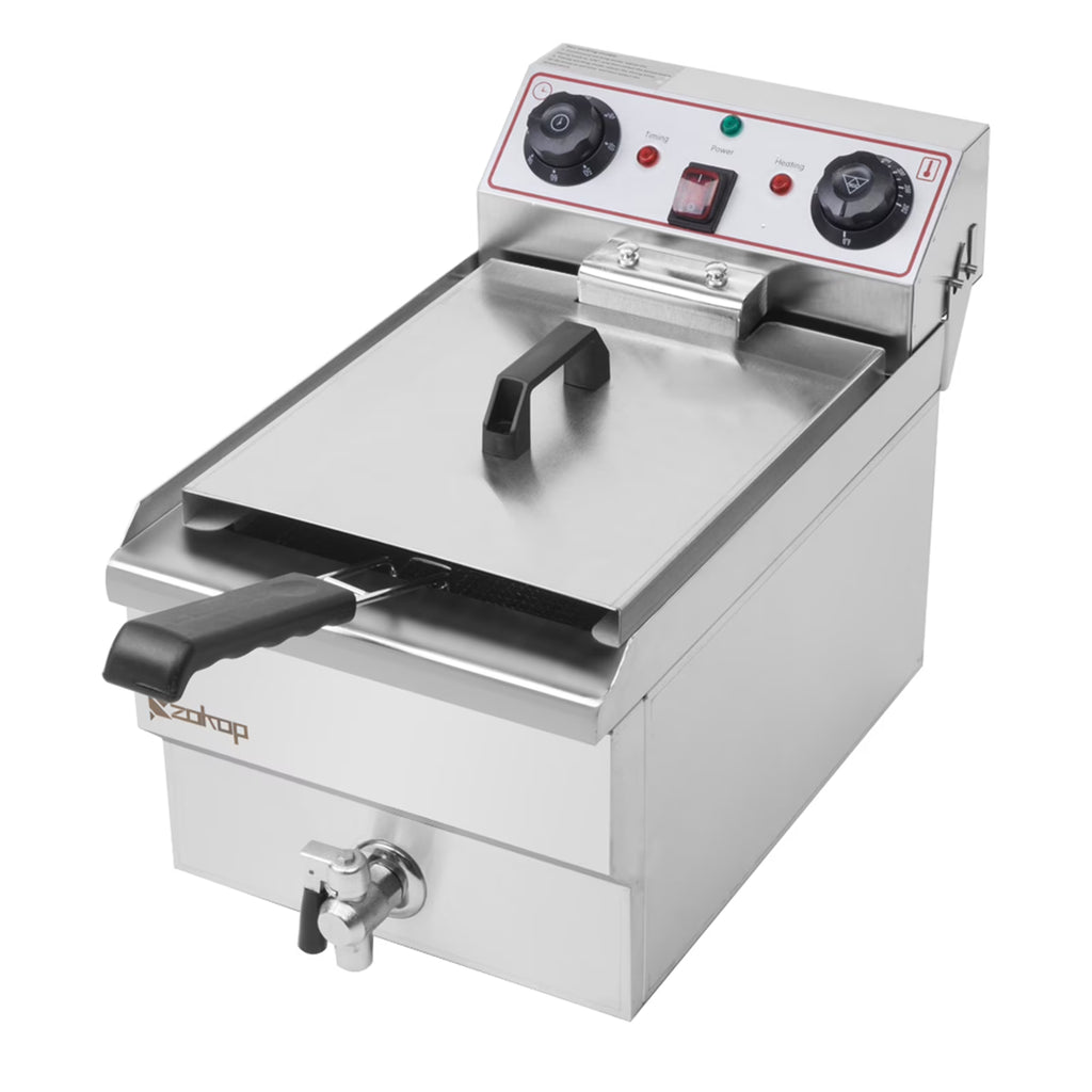 8.5QT Stainless Steel Single Tank Deep Fryer 1700W A89045