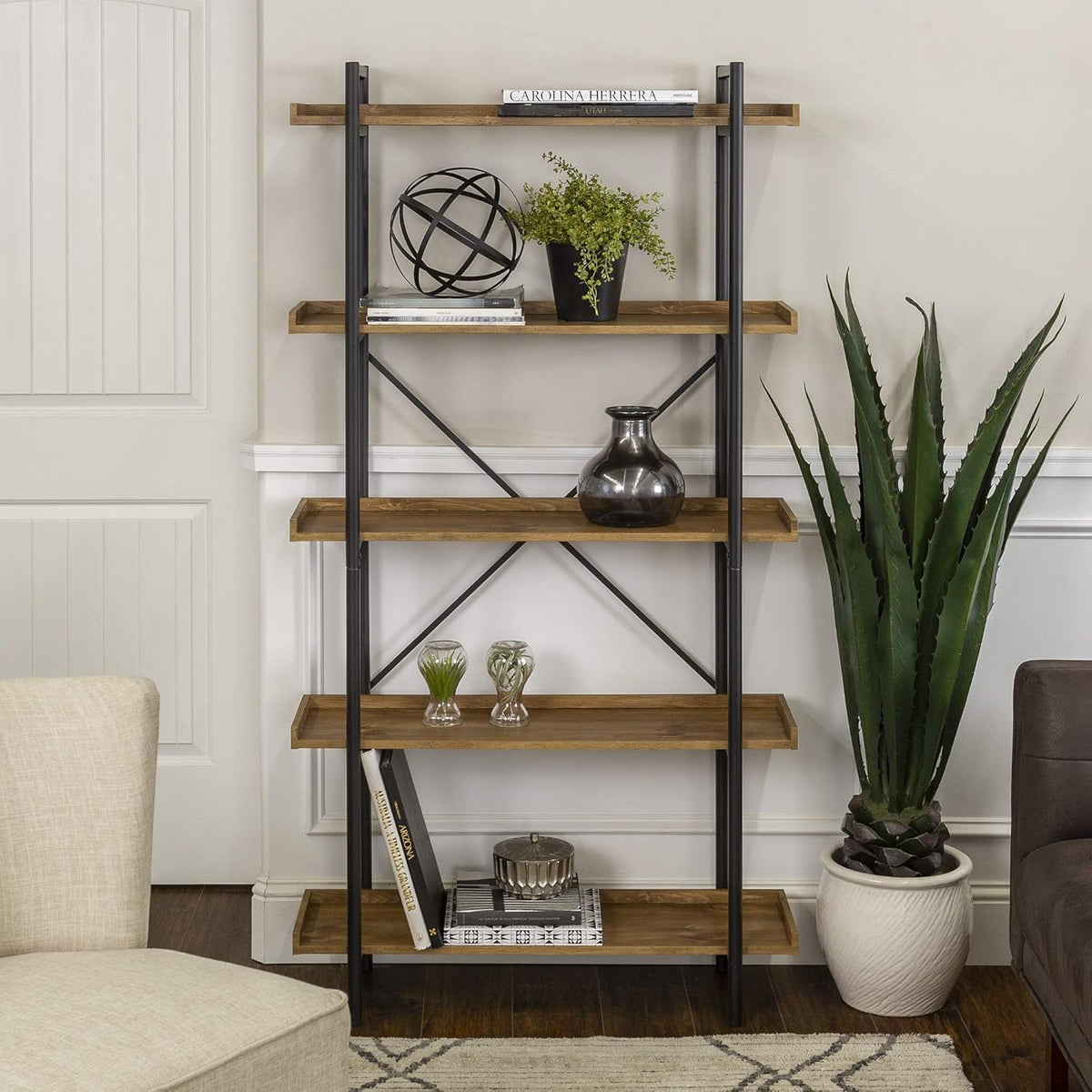 Dark Walnut Wood Storage Cabinet W89770