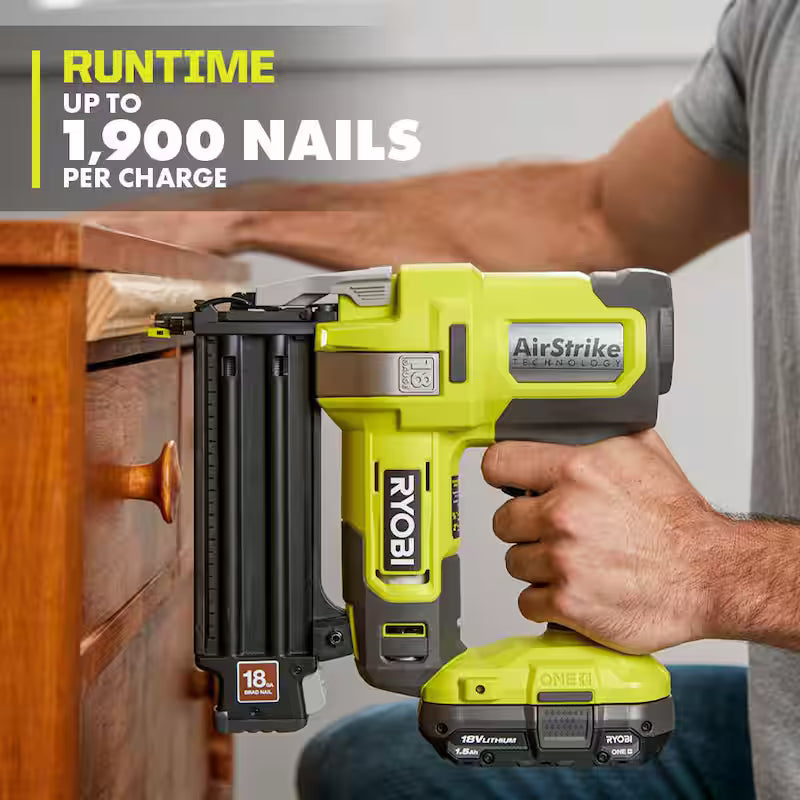 18V Cordless 18-Gauge Brad Nailer Kit with 2.0 Ah Battery and Charger A346
