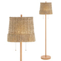 61" 2-Light Rattan LED Floor Lamp M966537