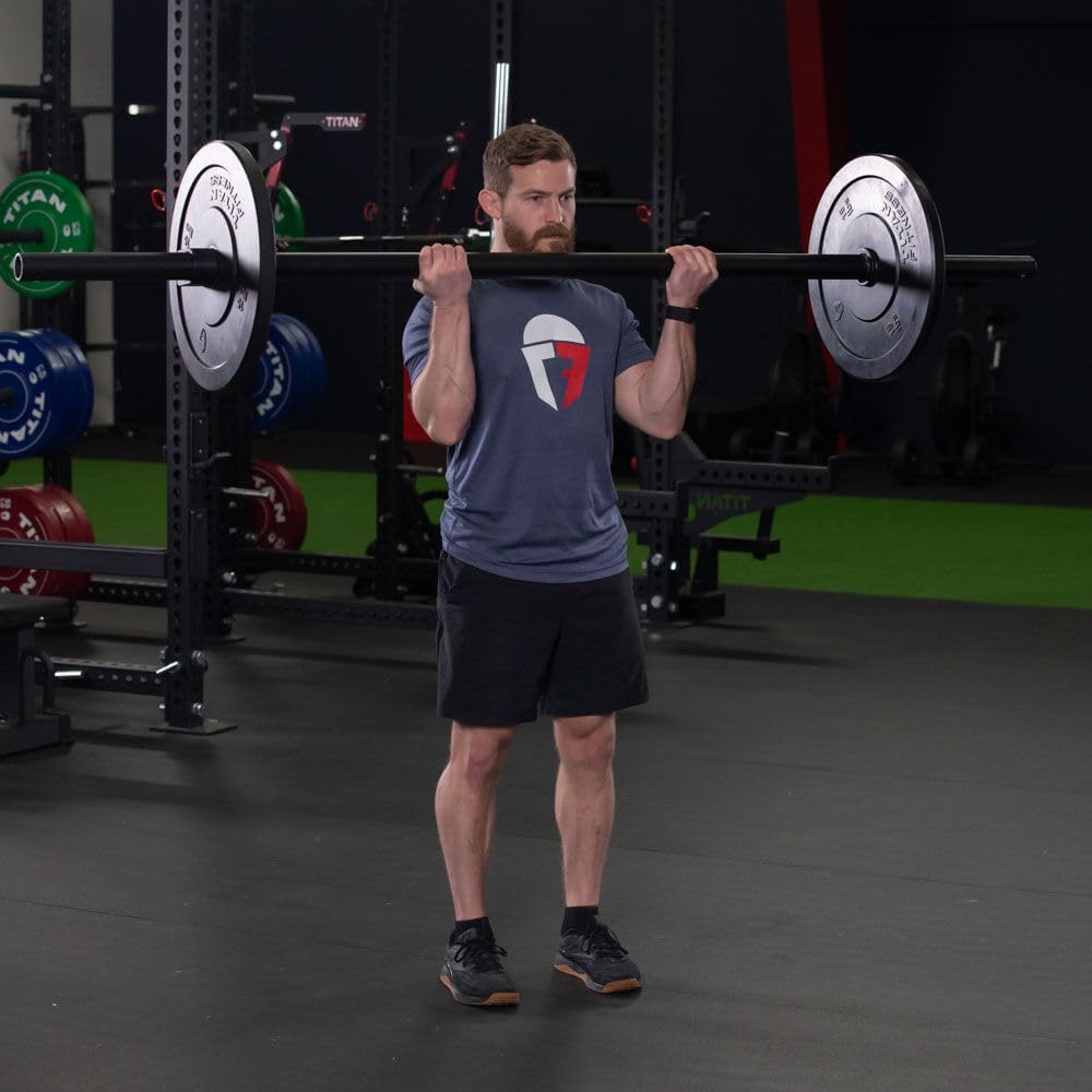 7 FT Fat Grip Olympic Barbell, Powder-Coated Steel S748