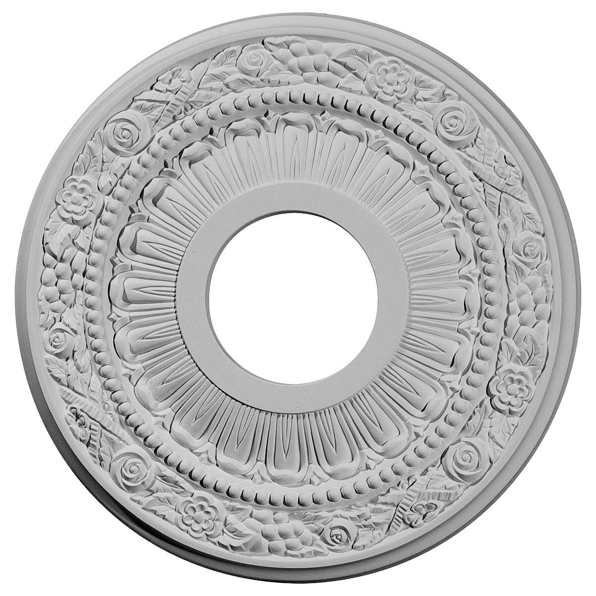 Hand-Painted Green Gold Ceiling Medallion E38835