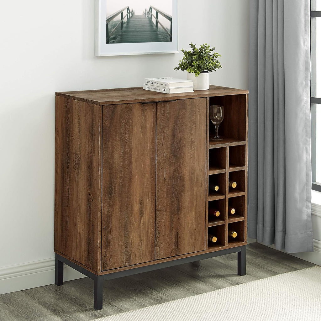 Dark Walnut Wood Storage Cabinet W89770