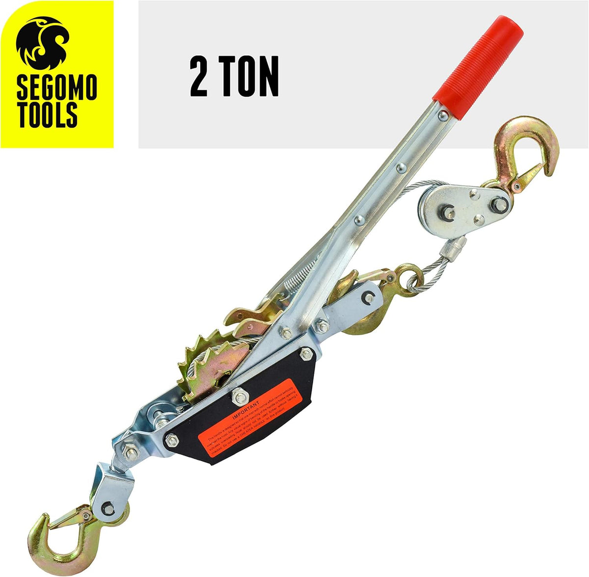 2 Ton Heavy Duty Steel Cable Dual Gear Power Ratchet Puller Tool Pack of 2 X1427