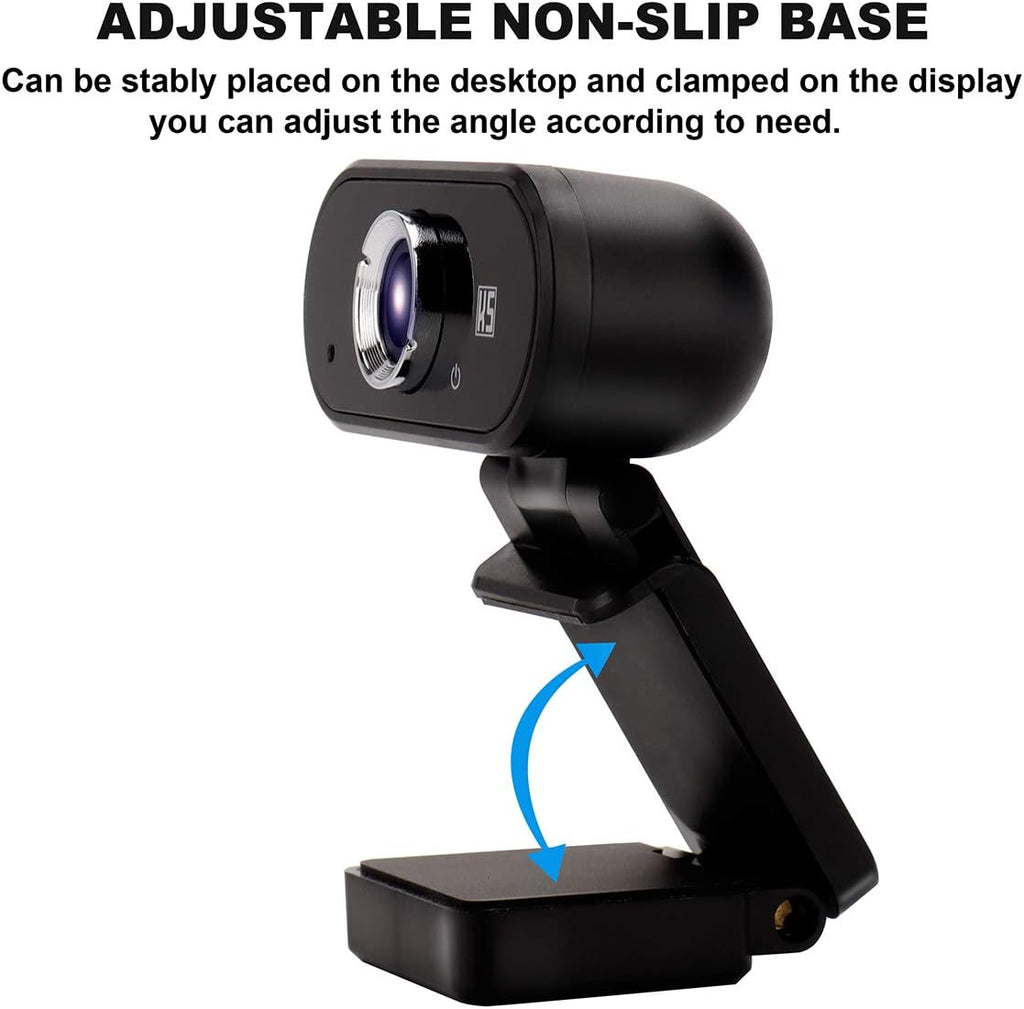 HD 1080P USB Webcam with Tripod and Privacy Cover, Pack of 2 A6355