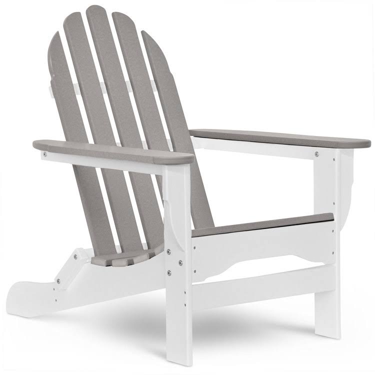 White/Light Gray Static Adirondack Chair K6291