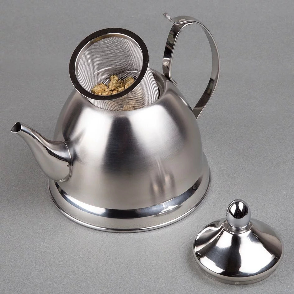 1.0 Quart Stainless Steel Tea Kettle with Infuser Basket H261218