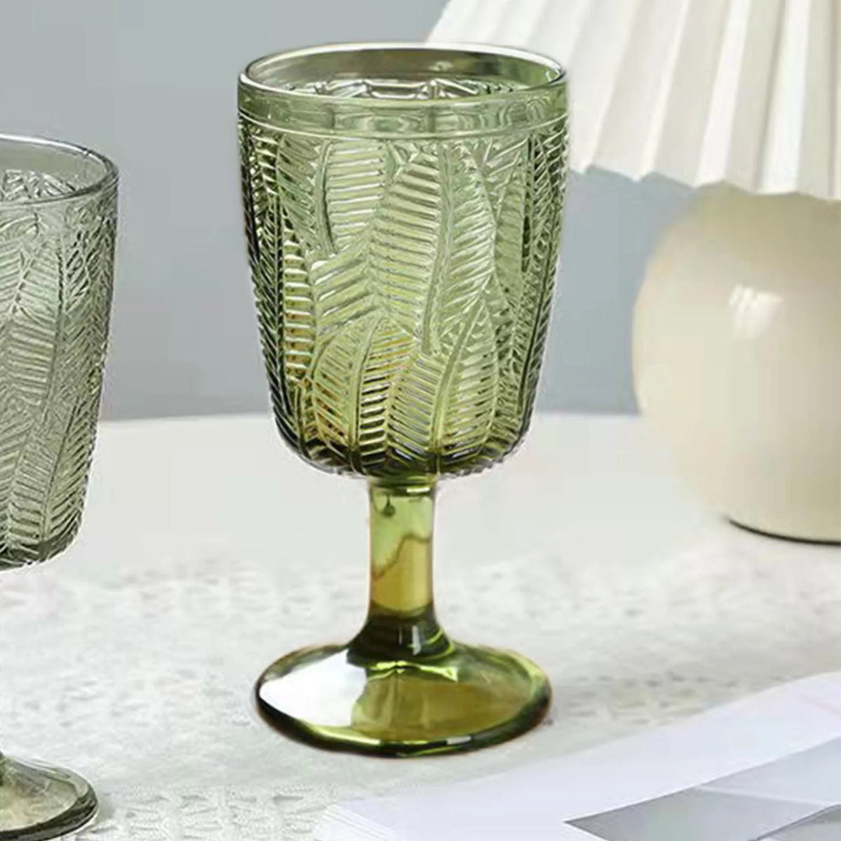 Green Embossment Texture Beverage Glasses E423429