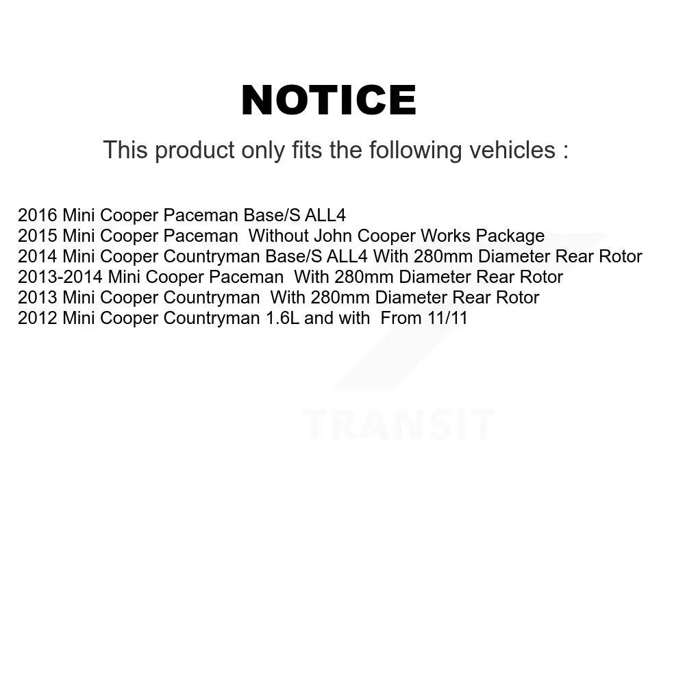 Rear Ceramic Disc Brake Pads and Wear Sensors Kit A26127