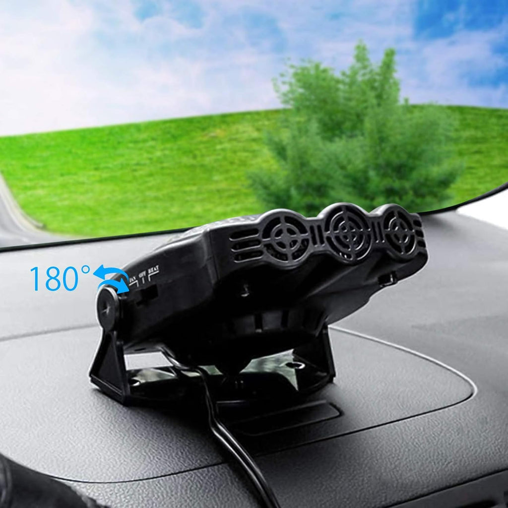 Black 12V 150W Car Heater Cooling Fan Defroster F258674