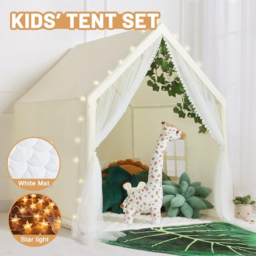 Pink Kid Tent with Mat and Star Lights K742