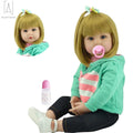 24 Inch Blond Hair Silicone Vinyl Baby Doll Y75580