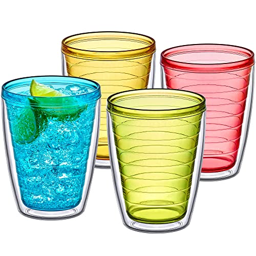 16-Ounce Insulated Plastic Tumblers Set of 4 I23193