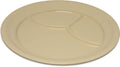 Tan Melamine 3-Compartment Plate H324