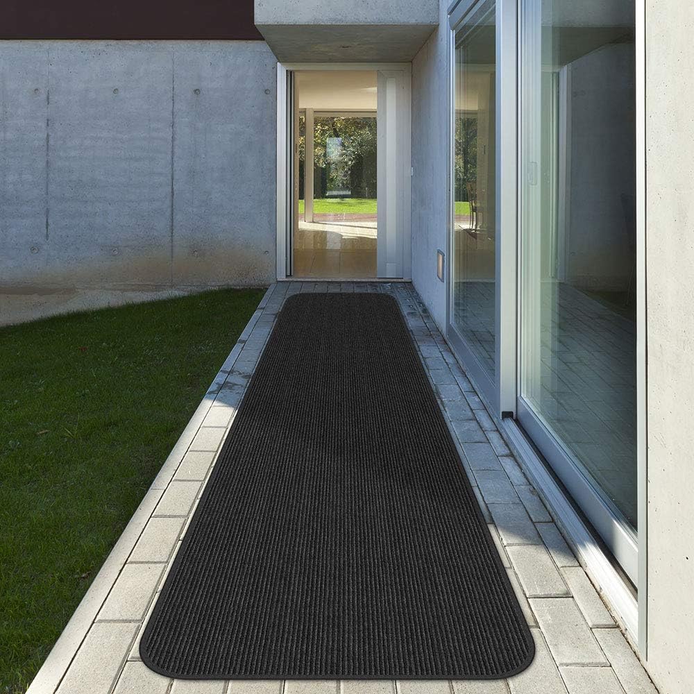 Indoor Outdoor Carpet Runner with Skid-Resistant Rubber Backing L549