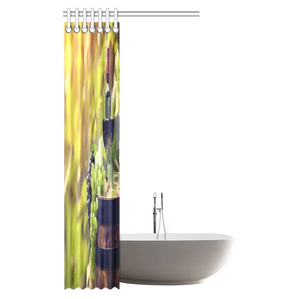 Fabric Bathroom Shower Curtain Set with Hooks, 36 X 72 Inches C1460