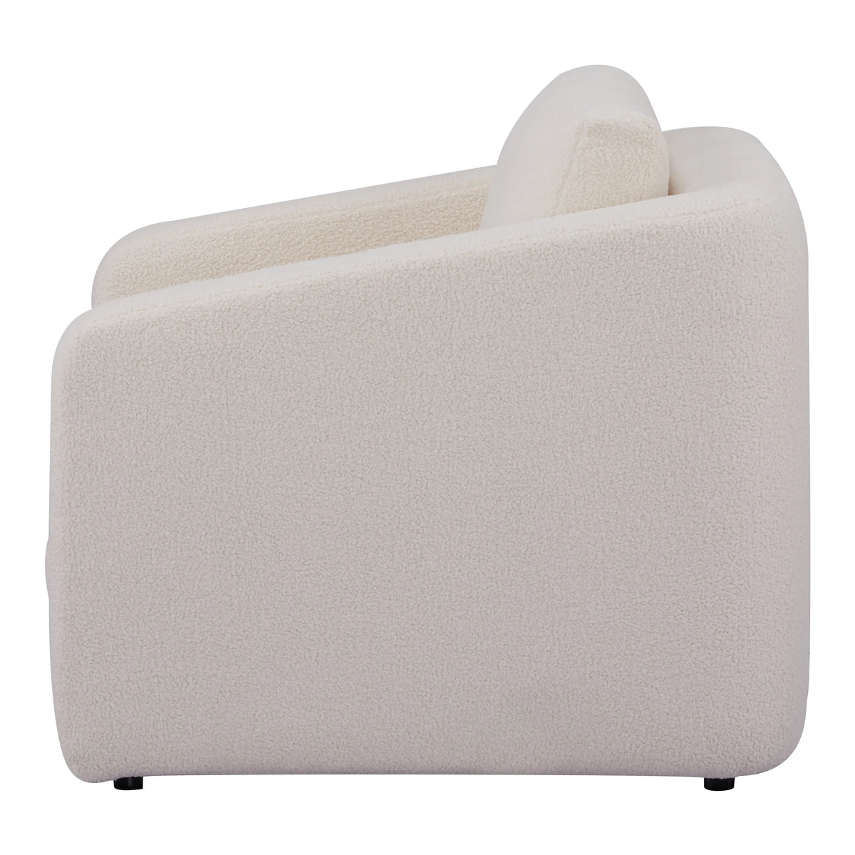 Ivory Polyester Sherpa Convertible Chair S49766