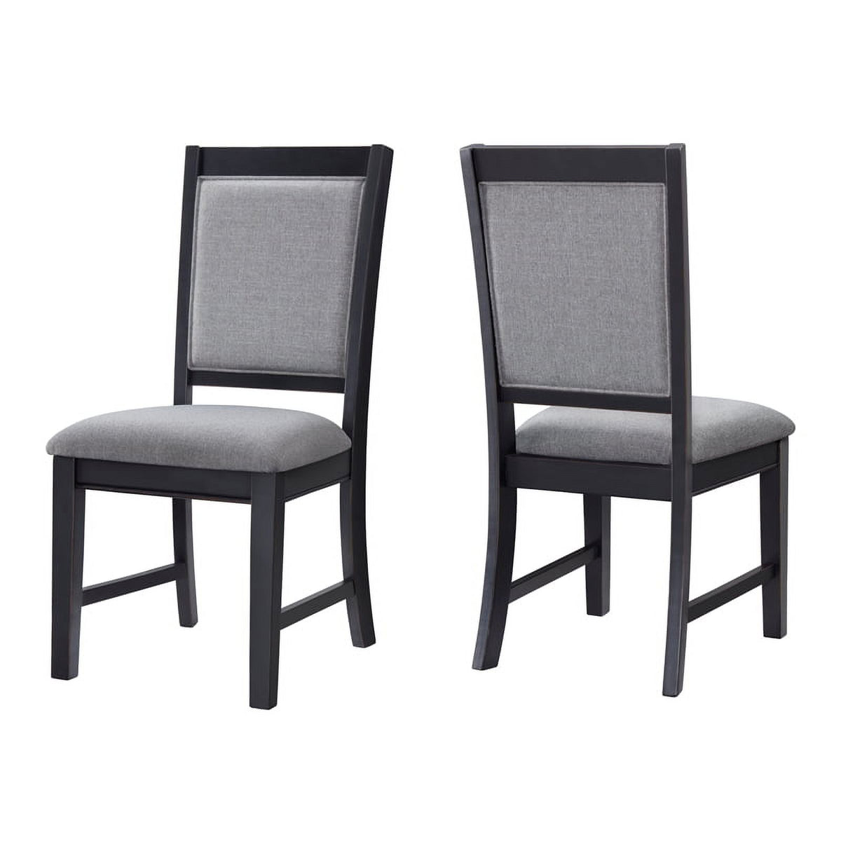 Black and Grey Linen Dining Room Chair (Set of 2) R246061
