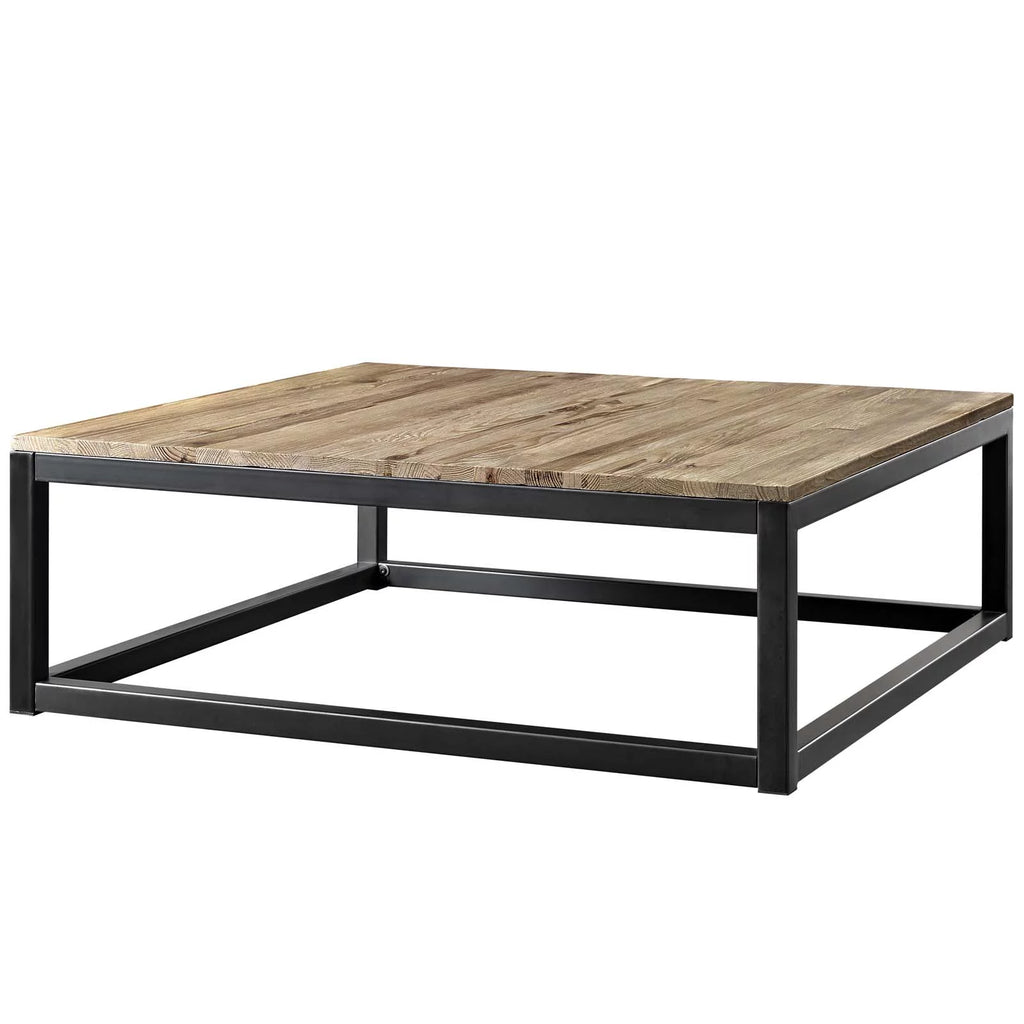 Brown Metal Steel Wood Coffee Table F897193